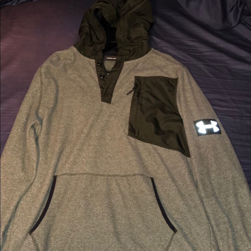 Under Armor Hooded Quarter Button Pullover